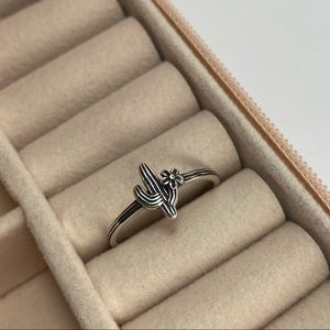 925 Sterling Silver Cactus Ring